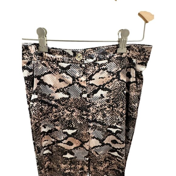 π 2/$30 π Snake Print Womens Bell Bottom Pants - Milk & Honey Brand Size S - Picture 7 of 8